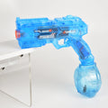 Le Titan bleu transparent — pistolet à eau électrique sur socle